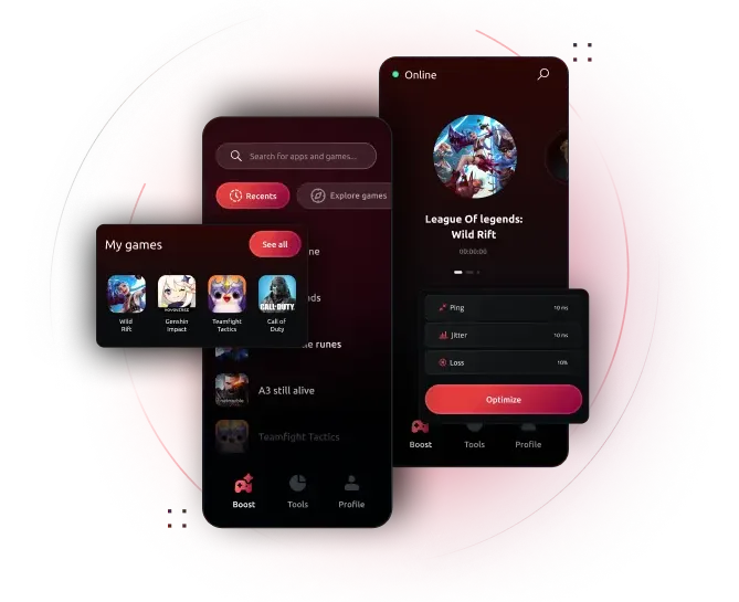 App móvil de ExitLag