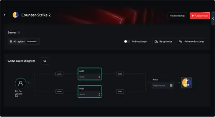 Game running with ExitLag